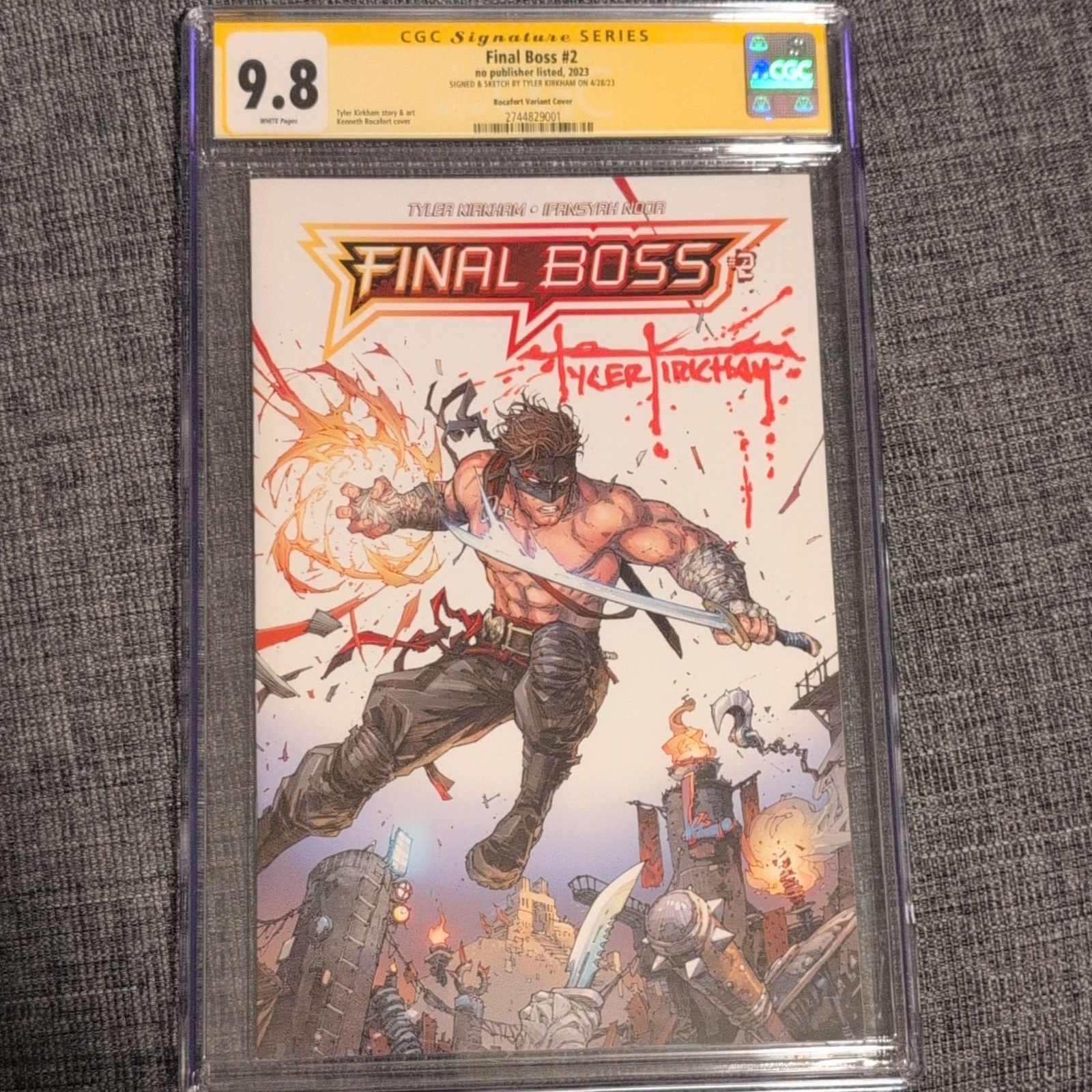 CGC 9.8 Final Boss #2 (2023) CGC Signature Series Signed Tyler Kirkham