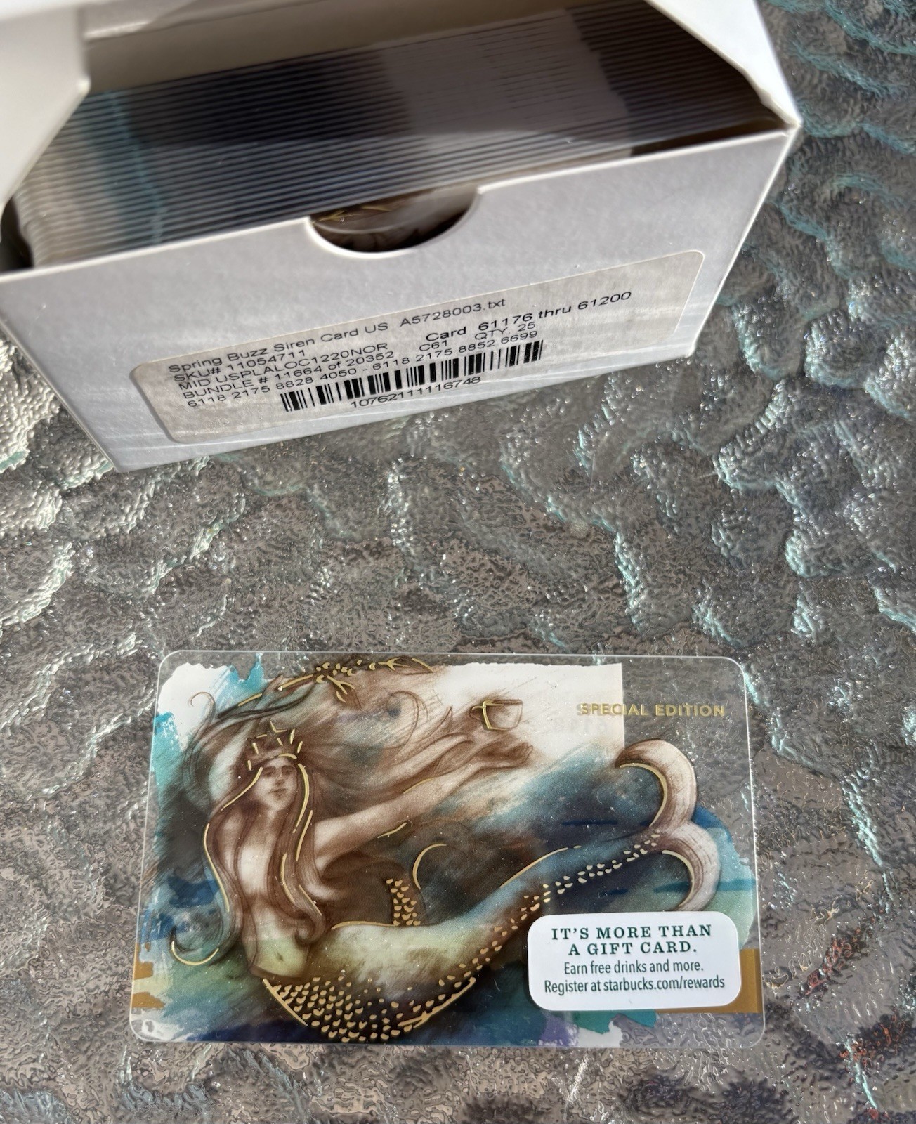 Starbucks Box Of 2016 Spring Buzz Siren Mermaid Cards 25 Cards