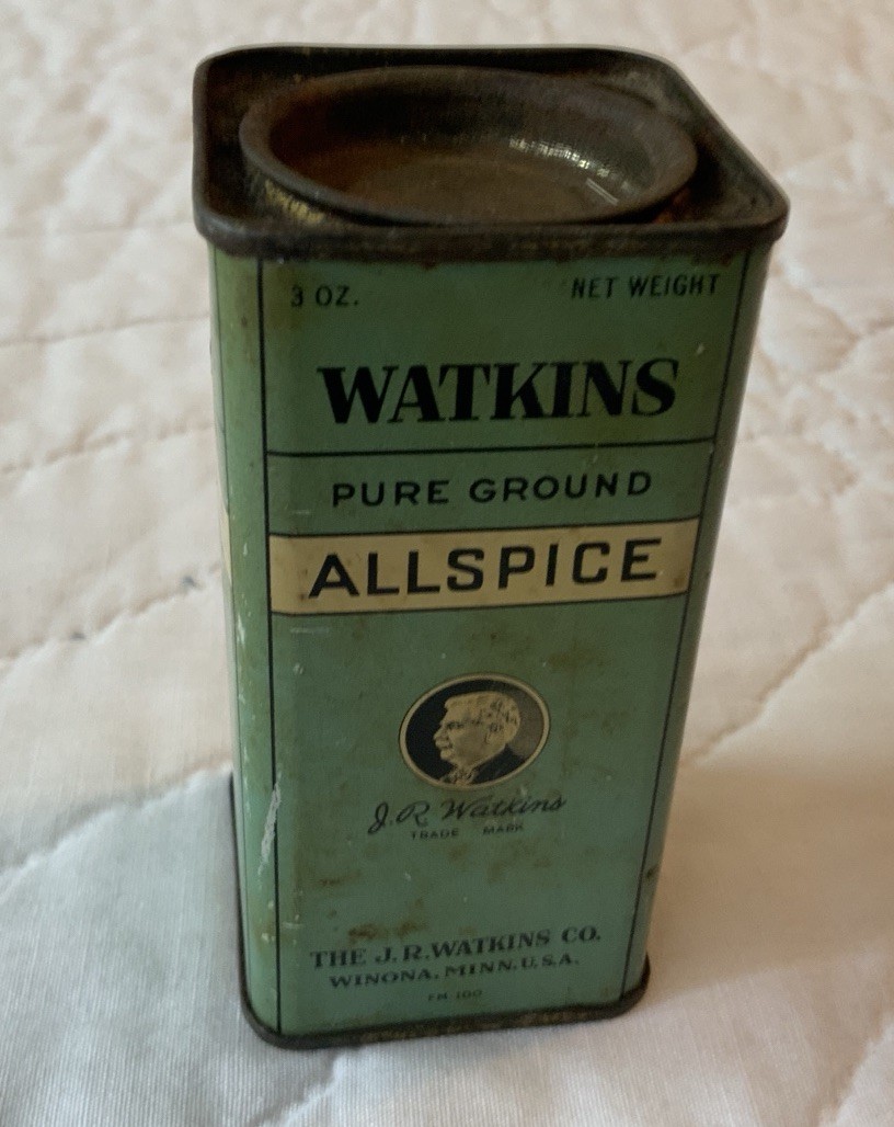 Antique Advertising Spice Tin, Watkins Pure Ground Allspice, Early 1900’s