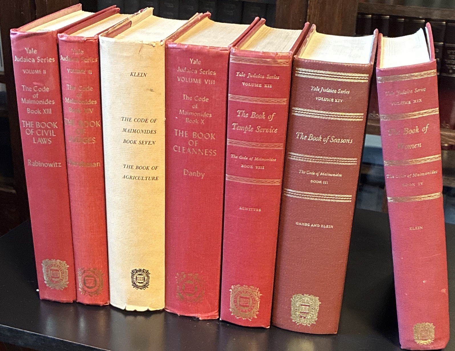 Code of Maimonides, Yale Judaica Series, Book Lot, Mishneh Torah Yad ha-Hazakah