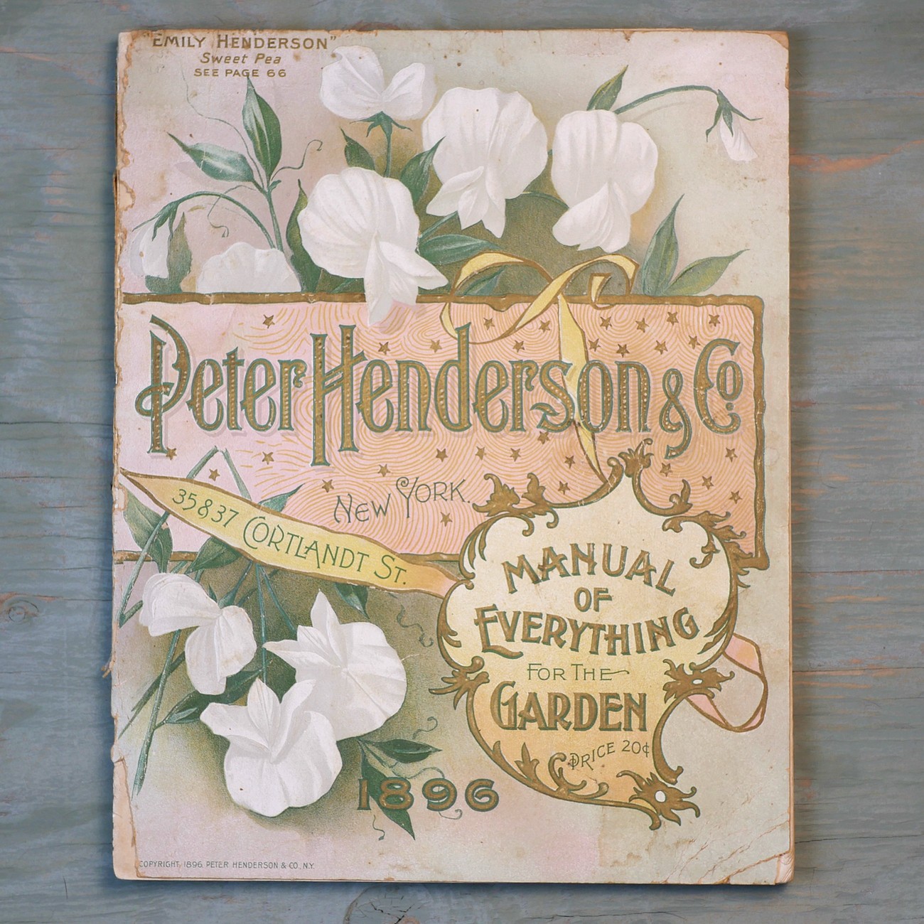 Antique 1896 Peter Henderson Seed Catalog, Manual of Everything for the Garden