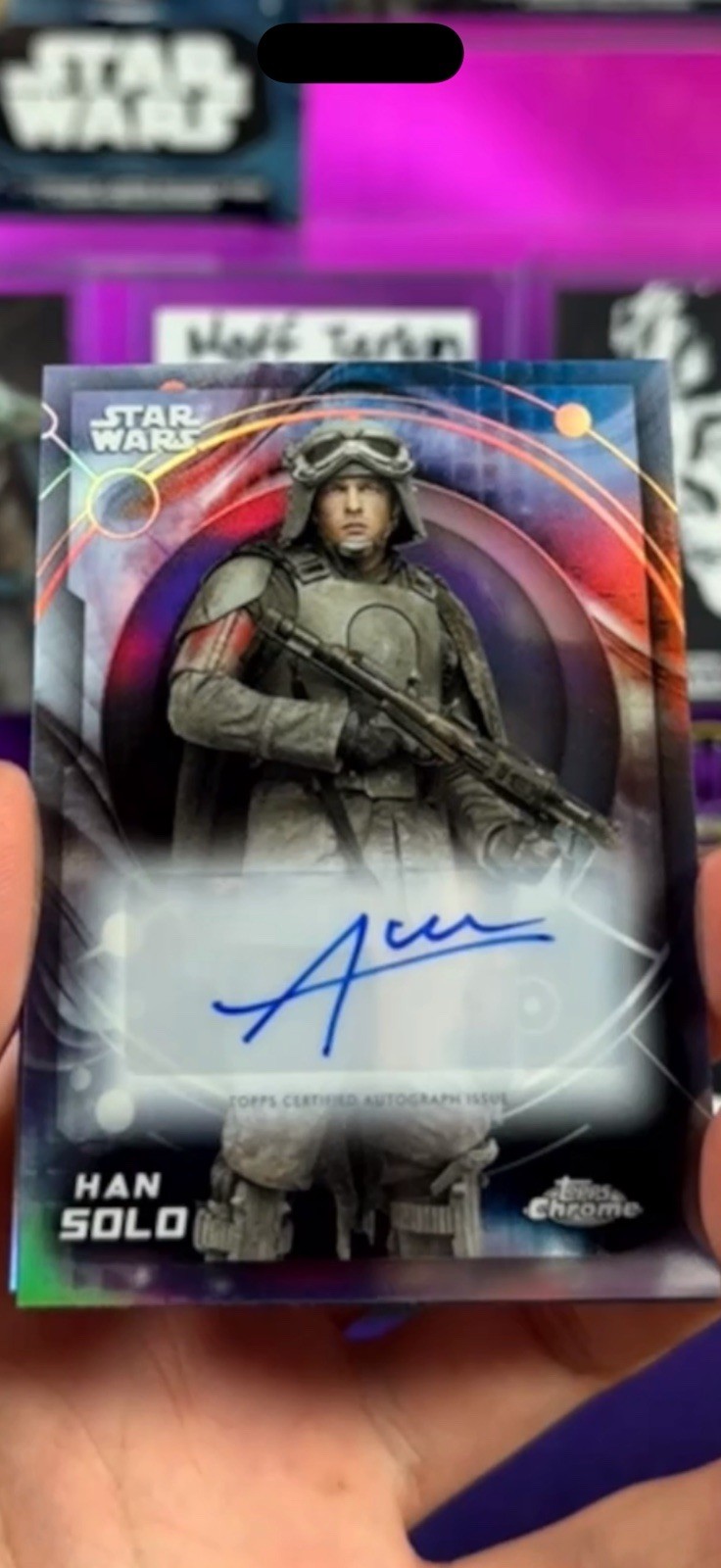 2026 Topps Chrome Star Wars Han Solo Alden Ehrenreich Auto Autograph