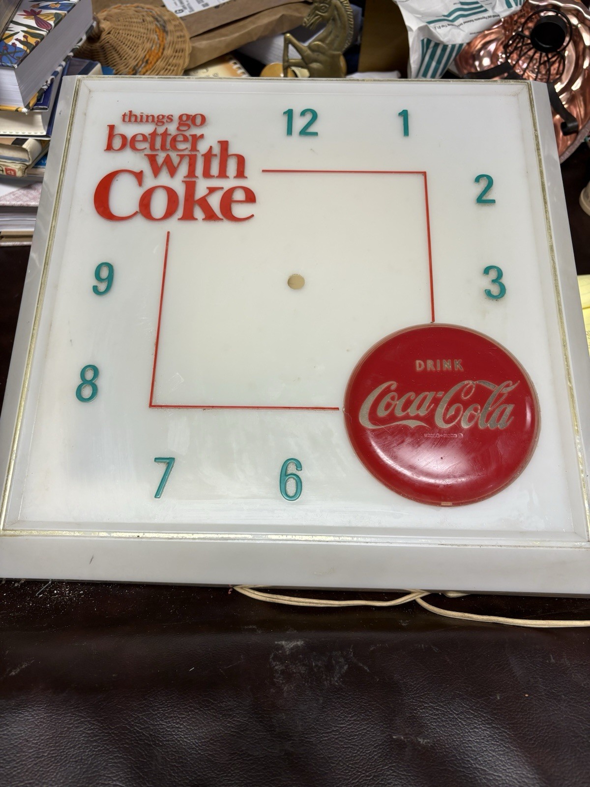 Vintage 1950s/60s Coke-Cola Electric Clock