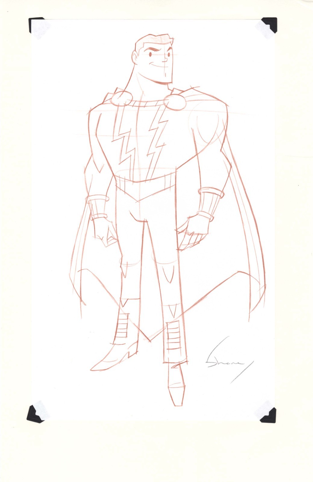 Shane Glines Justice League Action Shazam design illustration