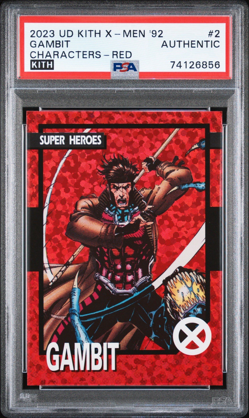 2023 Upper Deck KITH X-Men '92 Gambit #2 RED 1-100 PSA AUTHENTICATED