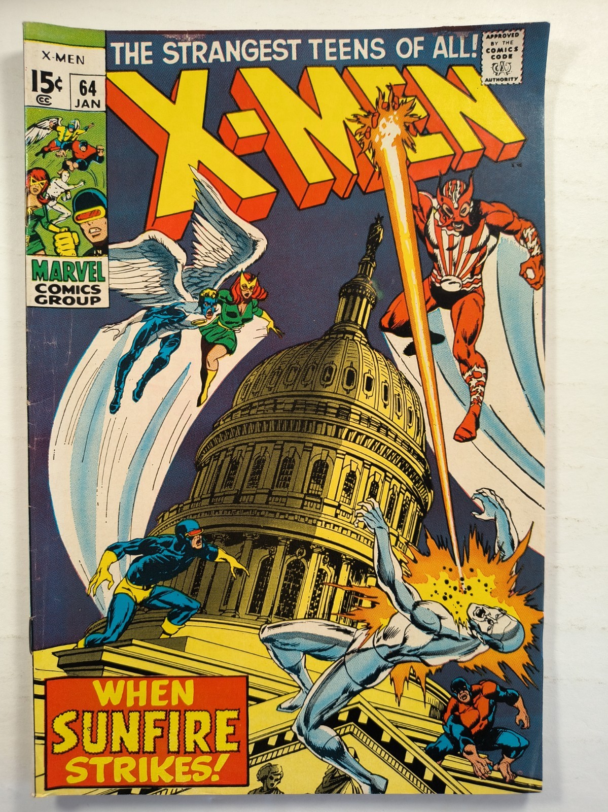 X-Men #64 FN/6.0, Marvel Comics 1970, 1st App. Sunfire, Stan Lee, Roy  Thomas