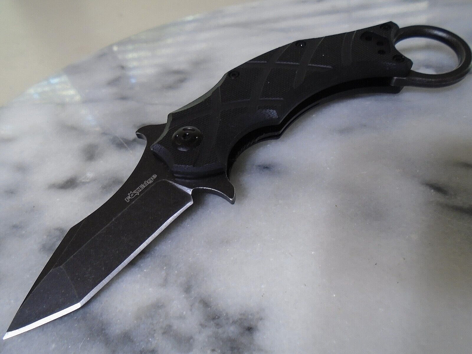 Fox Edge Emerson Wave Ball Bearing Pivot Pocket Knife Tanto Karambit FE-014 G10