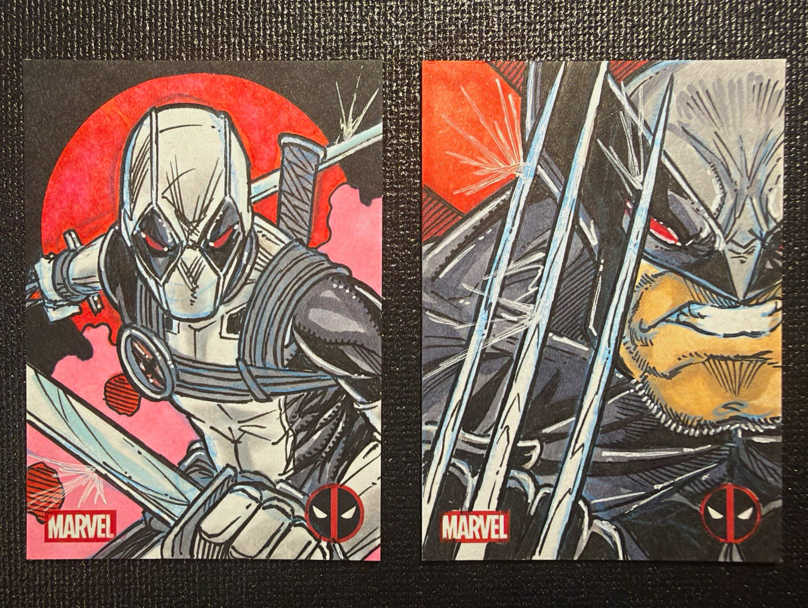 Topps 2025 Deadpool Chrome Sketch - X2 Deadpool / Wolverine Elvin Hernandez auto