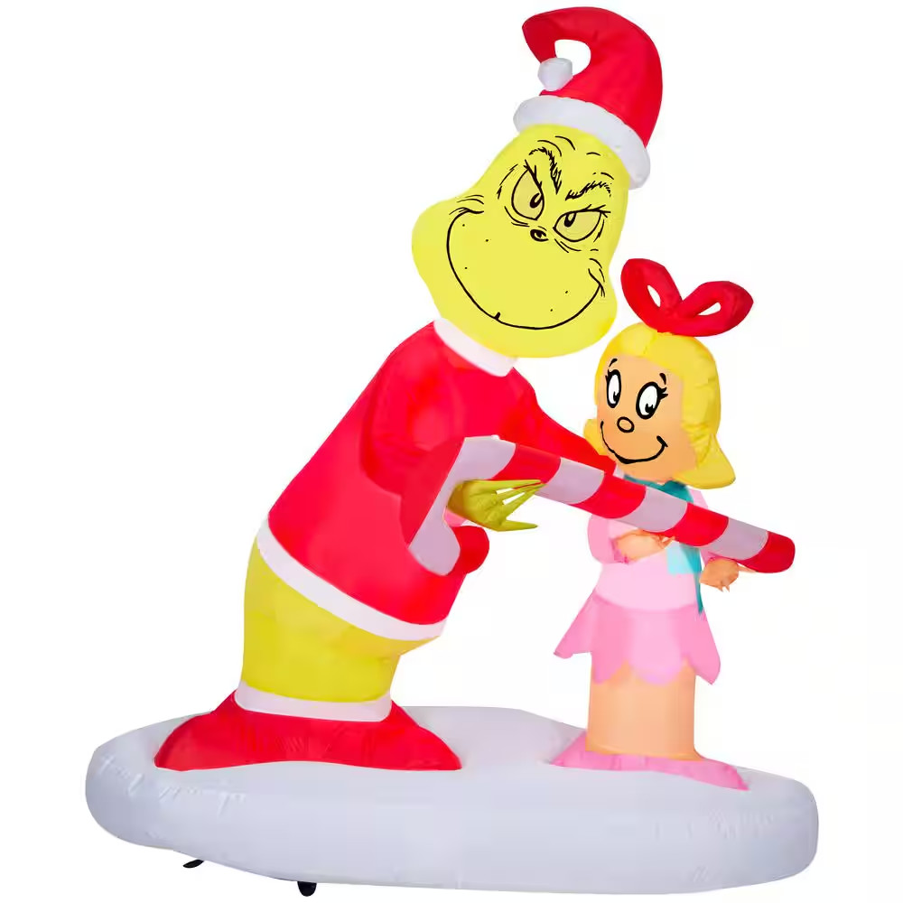 5.5 Ft. H X 3 Ft. W X 4 Ft. L LED Lighted Christmas Inflatable Airblown-Grinch P