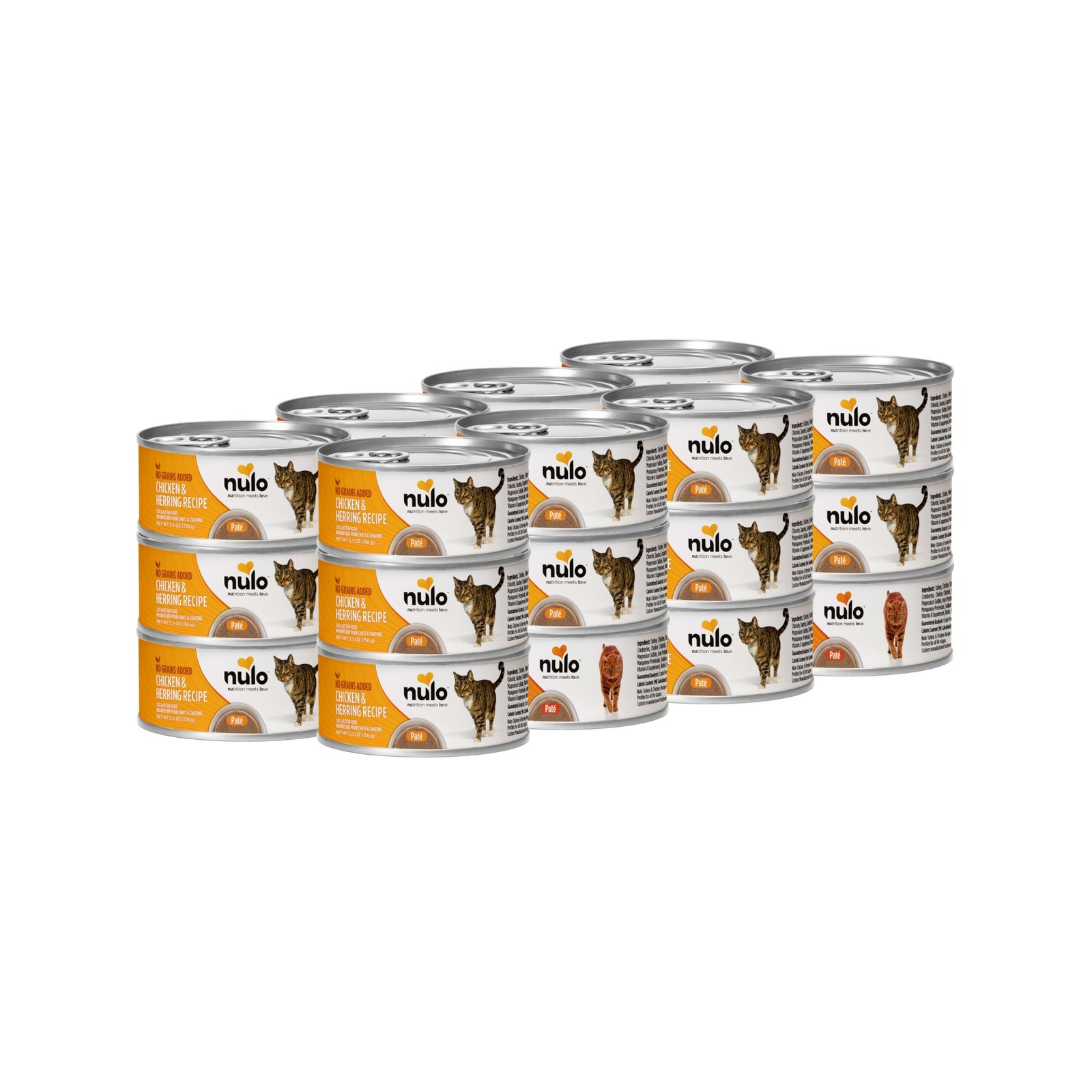 Nulo Chicken & Herring Recipe Pate Wet Canned Cat Food, 5.5 Ounce (Pack of 24) Nulo Chicken & Herring Recipe Pate Wet Canned Cat Food, 5.5 Ounce (Pack of 24)