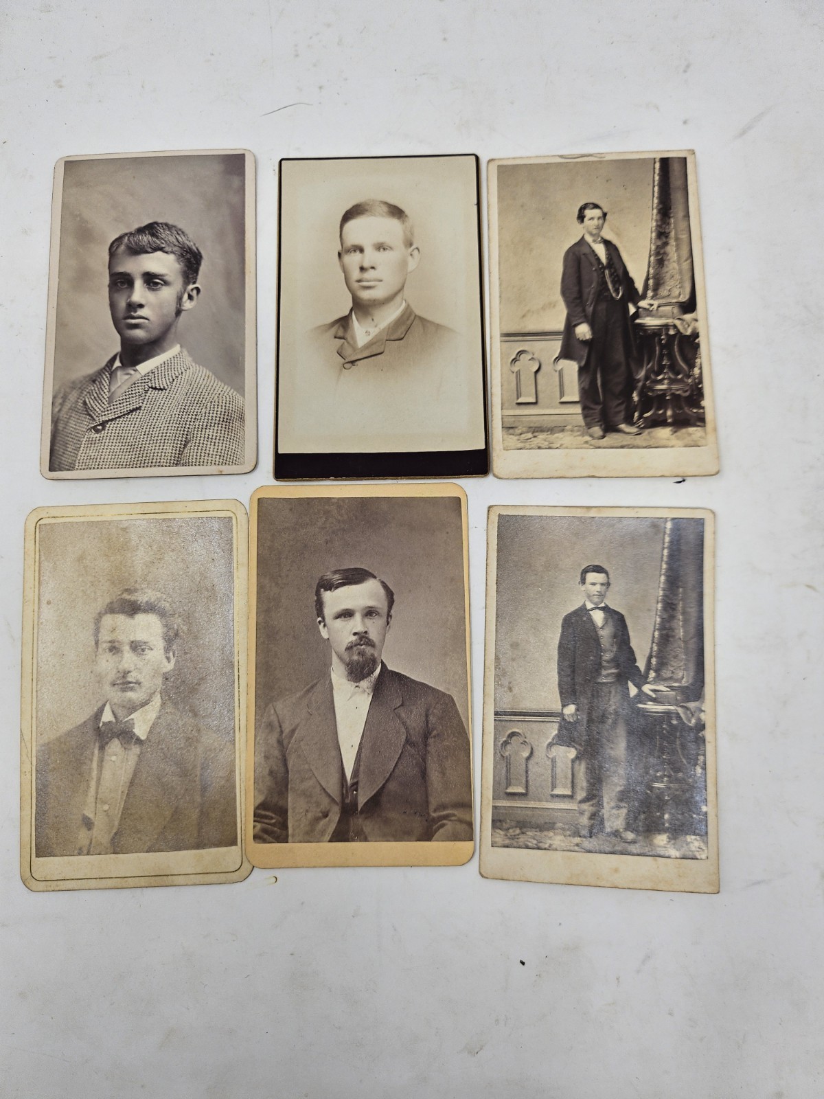 6 Antique 1800s  Handsome Men CDV Photo Card – Original Portrait Photography