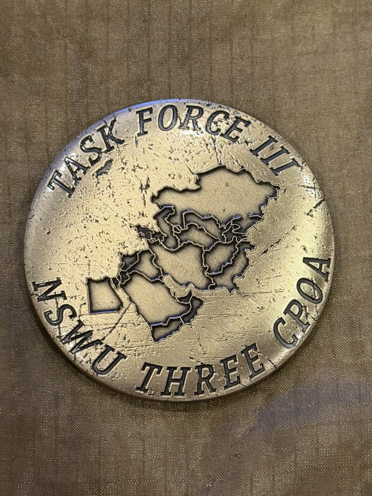 Rare US Navy NSWU THREE TASK FORCE III Challenge Coin Naval Special Warfare