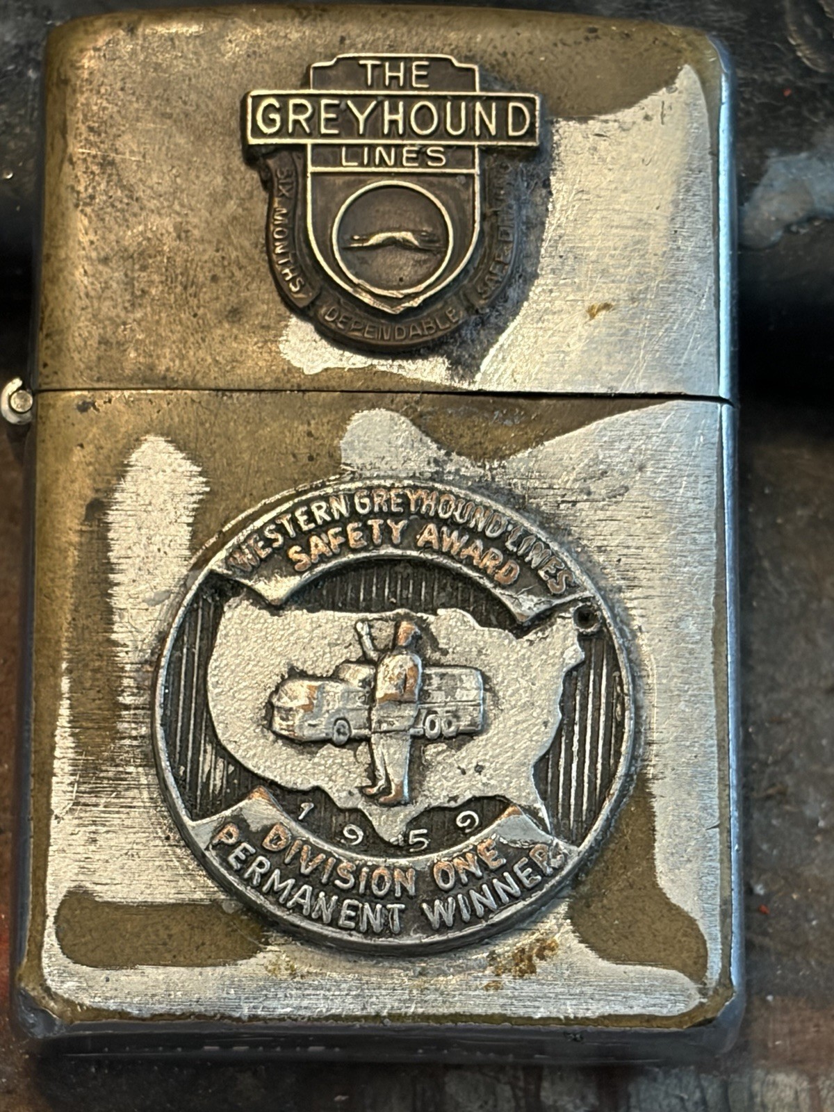 Zippo Lighter Greyhound Bus Lines