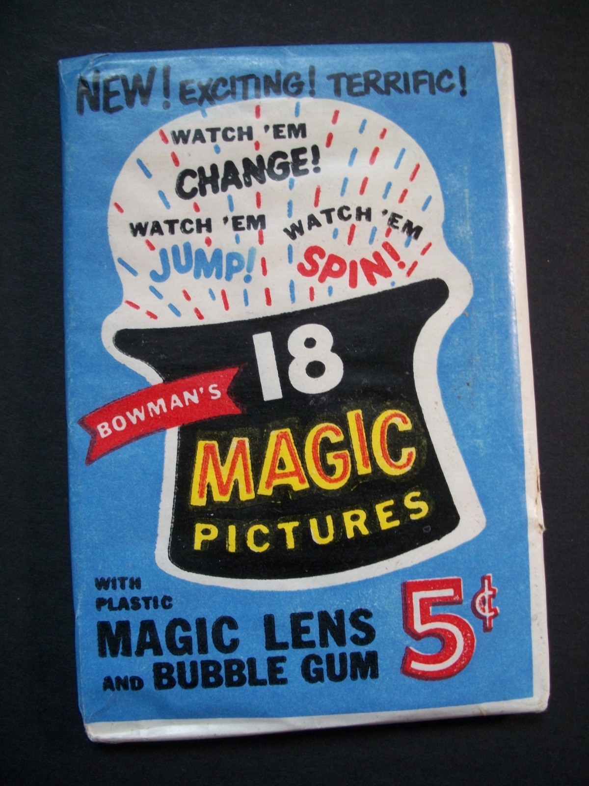 🌟 1955 Bowman Magic Pictures Factory Sealed Wax Pack 🌟 Lens