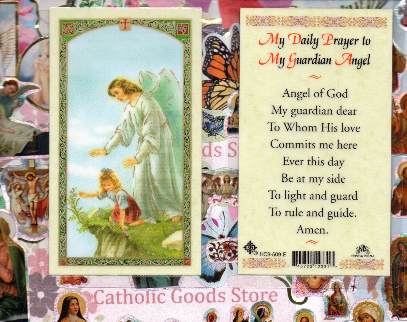 My Daily Prayer to My Guardian Angel (girl)  - Laminated Holy Card