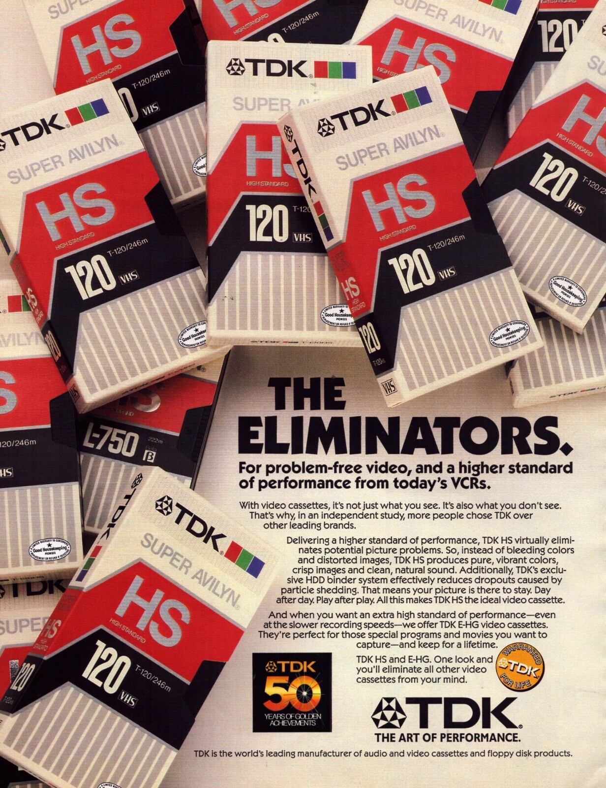 1986 TDK VHS Video Tape Print Ad The Eliminators VCR
