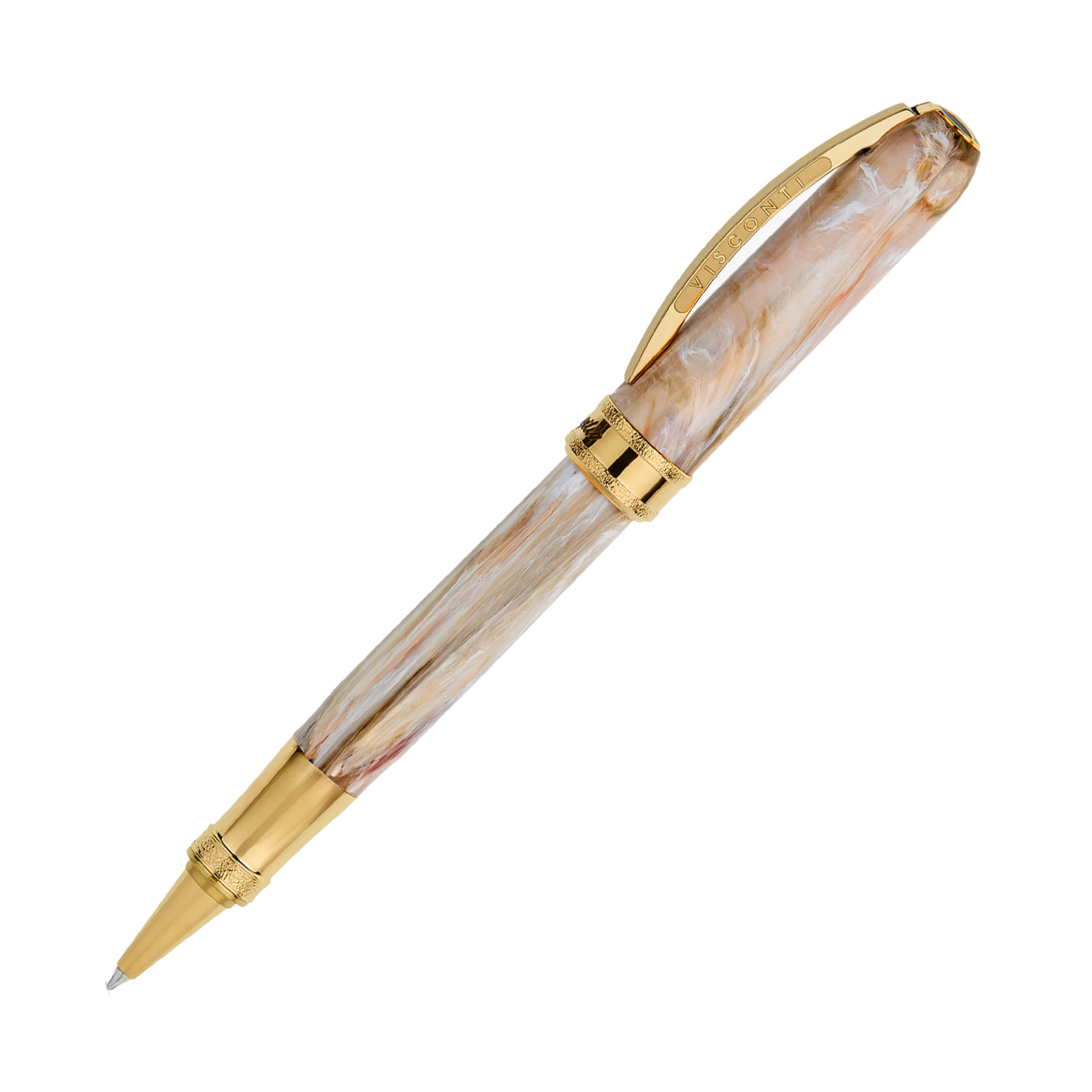 Visconti Comedia Rollerball Pen in Virgilio with Yellow Gold Trim - NEW in Box
