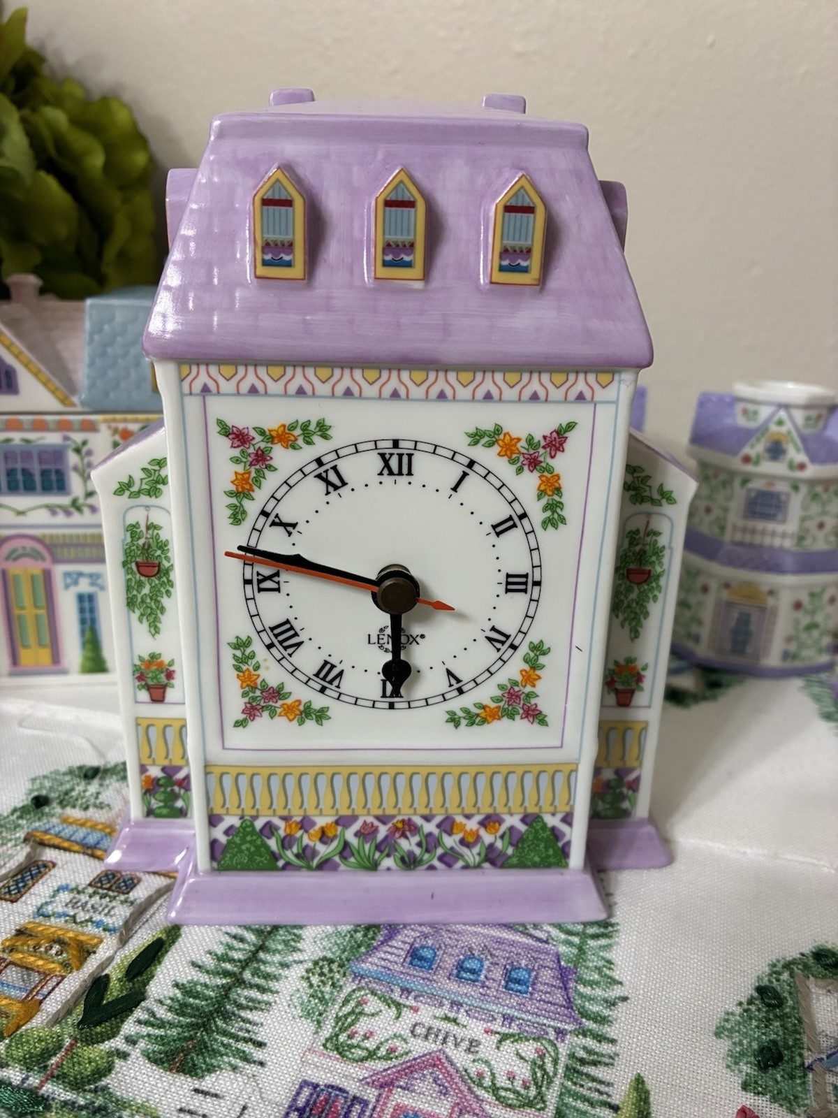 The Lenox Village Clock Porcelain Vintage - Non Working