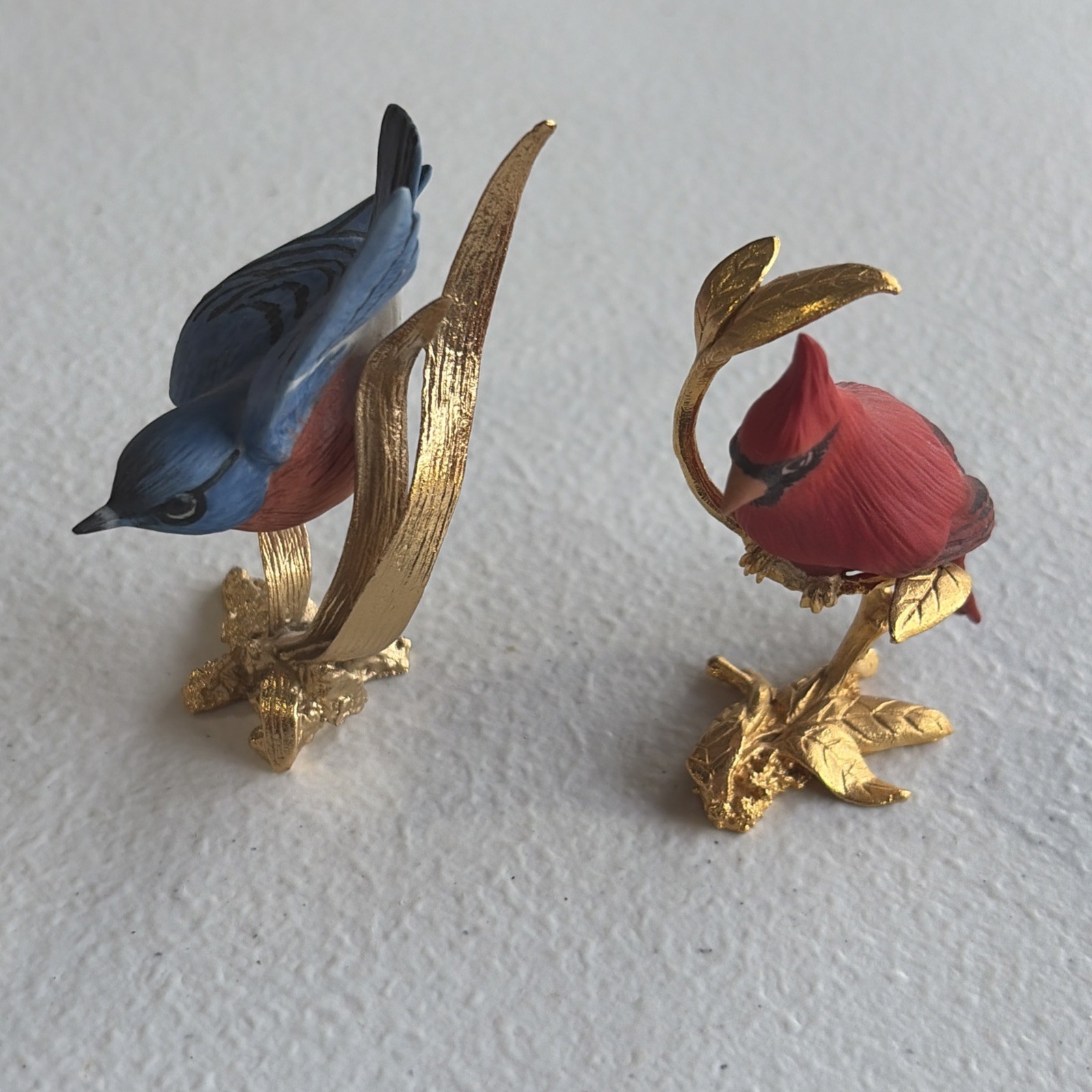 Boehm Bluebird & Cardinal on Gilded Branch Birds Figurine Porcelain Best Offer