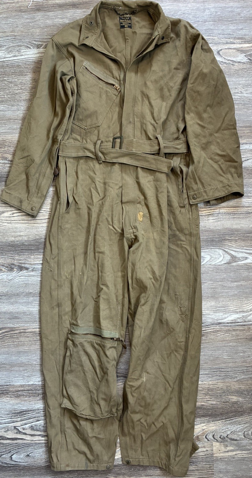 Genuine WWII US Army Air Forces Type A-4 Flying Suit 1942 Zips Size 40
