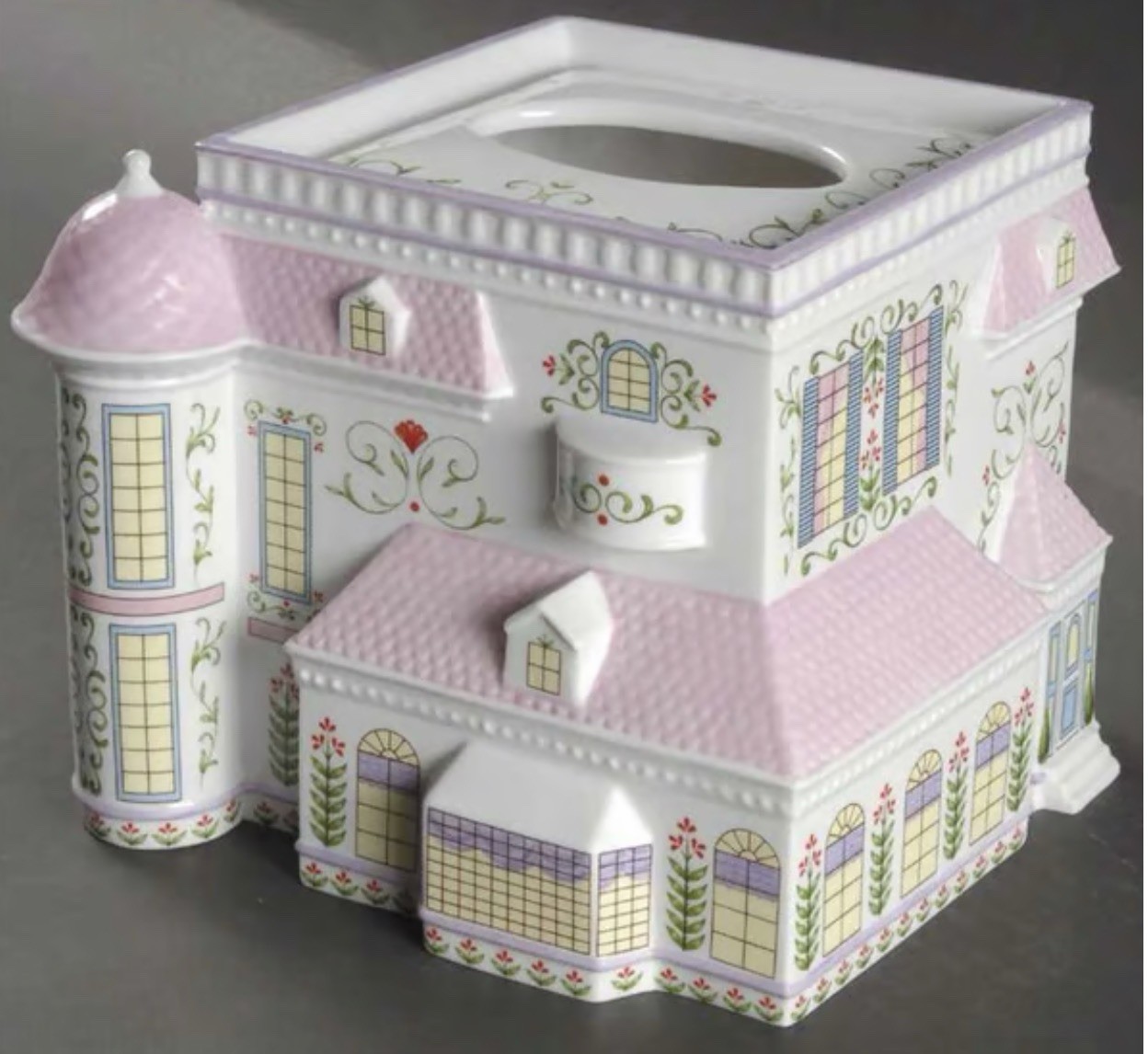 Lenox Village Tissue Box Cover / Tissue Holder 2007- RARE HTF