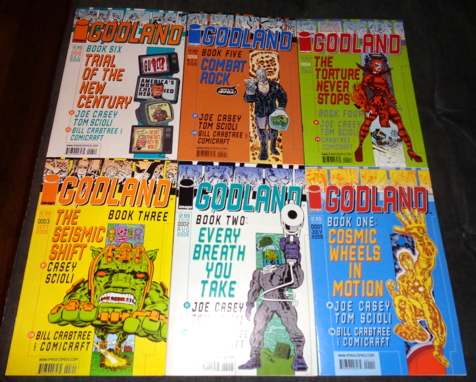 GODLAND (2005) IMAGE comic book (LOT OF 6) # 1- 6, JOE CASEY, JACK KIRBY (F-283)