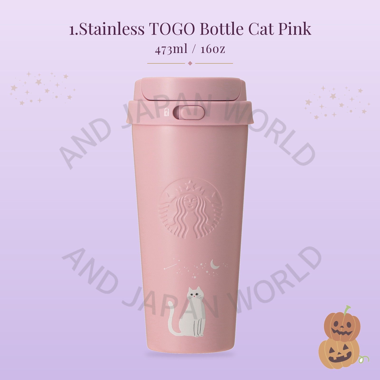 Starbucks Japan Halloween 2026 Moonlight Black Cat Tumbler Bottle Bearista NEW Starbucks Japan Halloween 2026 Moonlight Black Cat Tumbler Bottle Bearista NEW