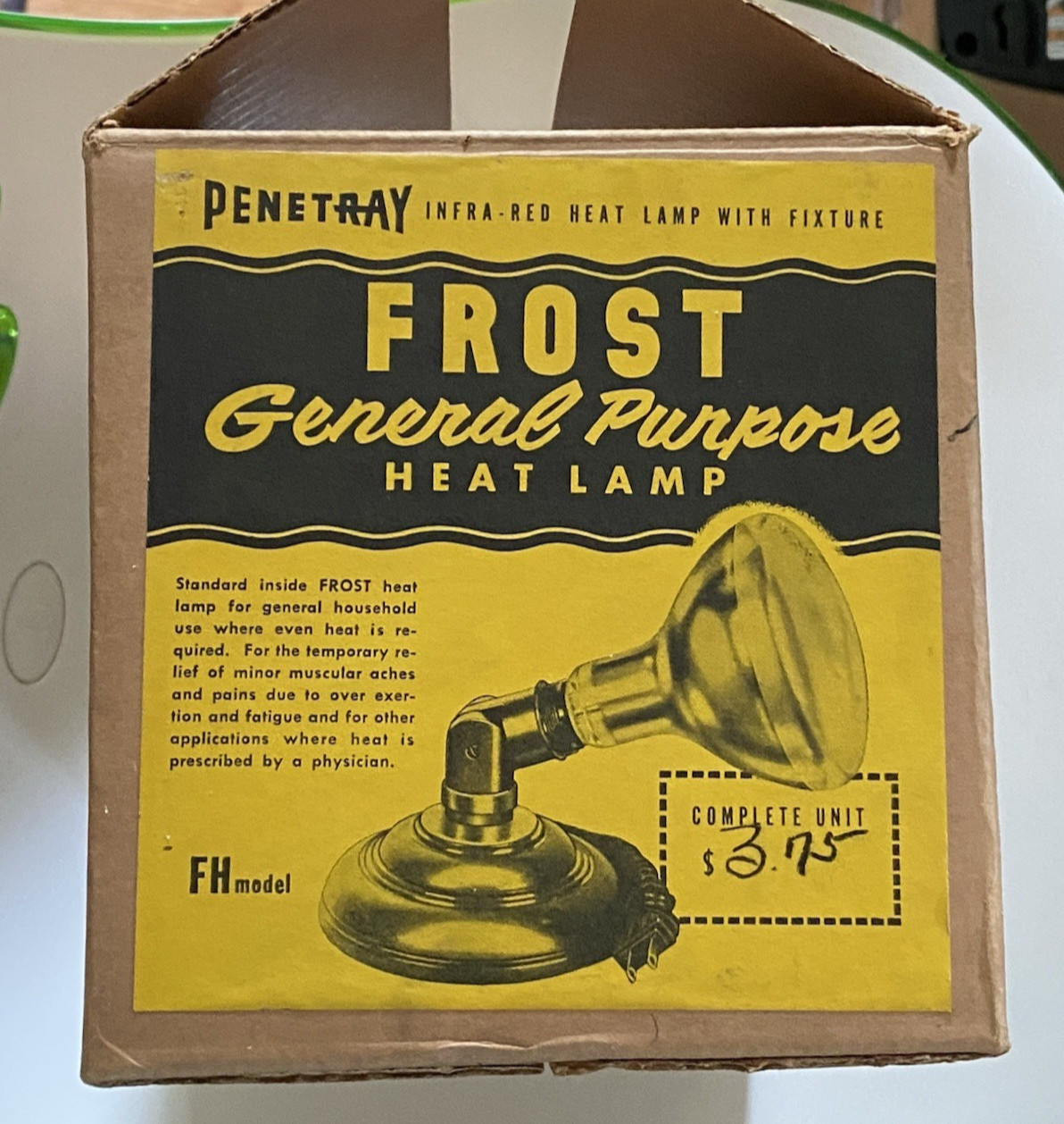 VTG Heat Lamp Penetray / Frost, General Purpose Health Model FH NOS Made in USA