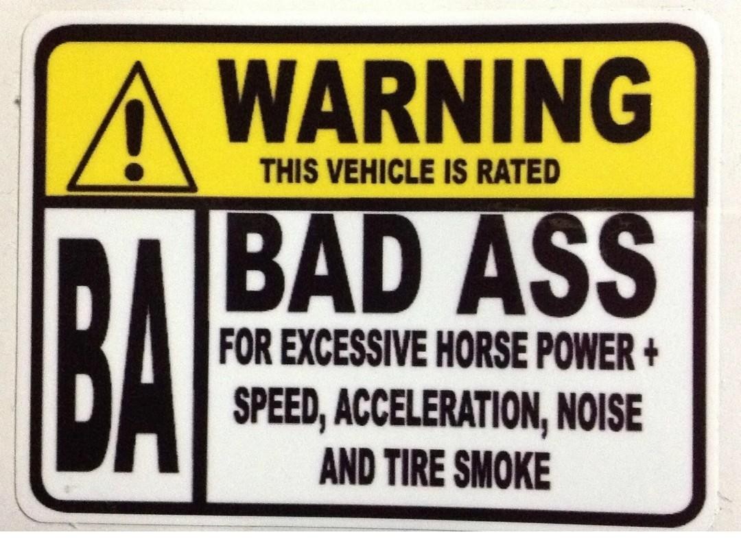 BAD ASS RAT FINK RAT ROD HOT ROD BIKER MOTORCYCLES TOOLS GUNS STICKER 4in.