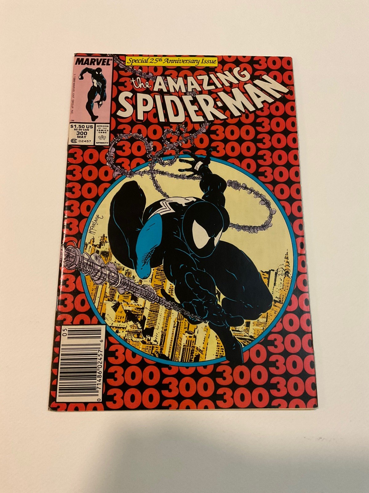 Amazing Spider-Man #300 Raw 1st Full Venom Todd McFarlane 1988 ASM SUPER CLEAN