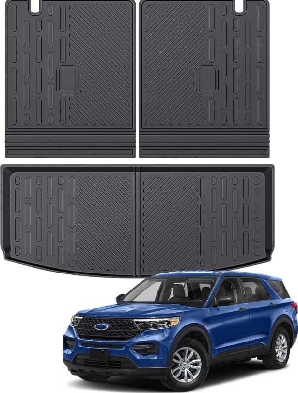 Cargo Liners for 2020-2025 Ford Explorer 6&7 All Weather Passenger Trunk Mat