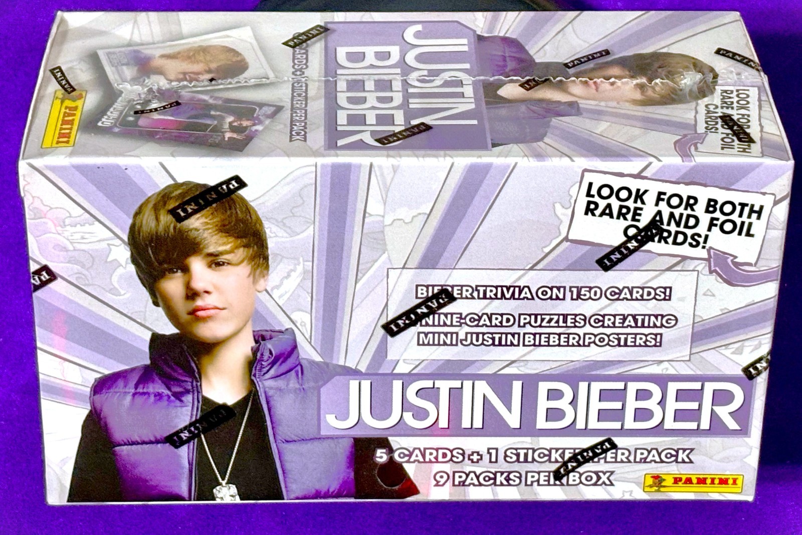2010 Panini Justin Bieber UNOPENED BOX * 9 SEALED PACKS * Drake ROOKIE Card RC ?