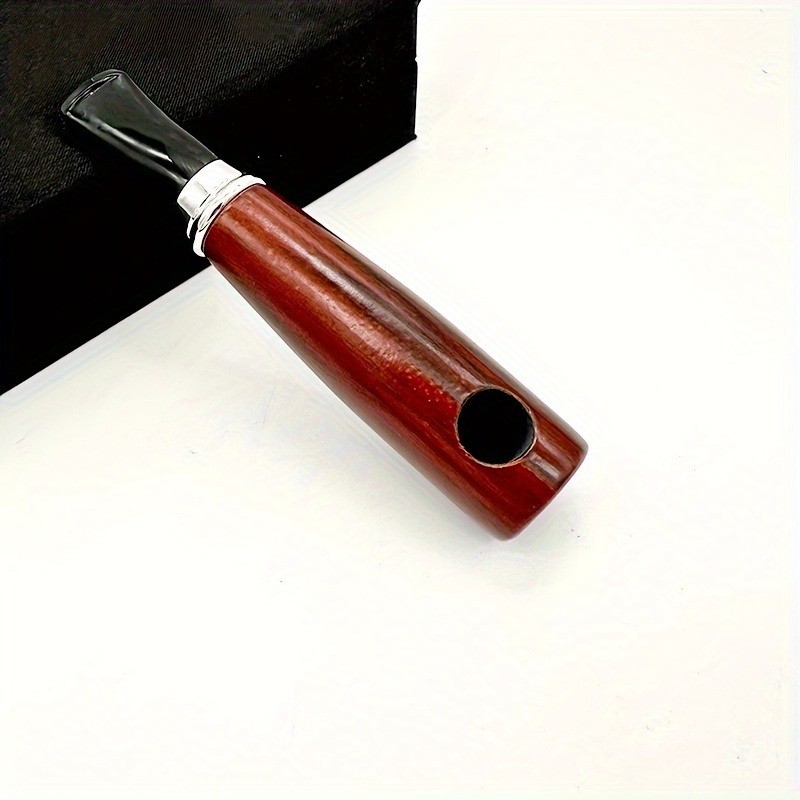 1pc Rosewood Tobacco Pipe Straight Stem Small Handmade Smoking Pipe Filter