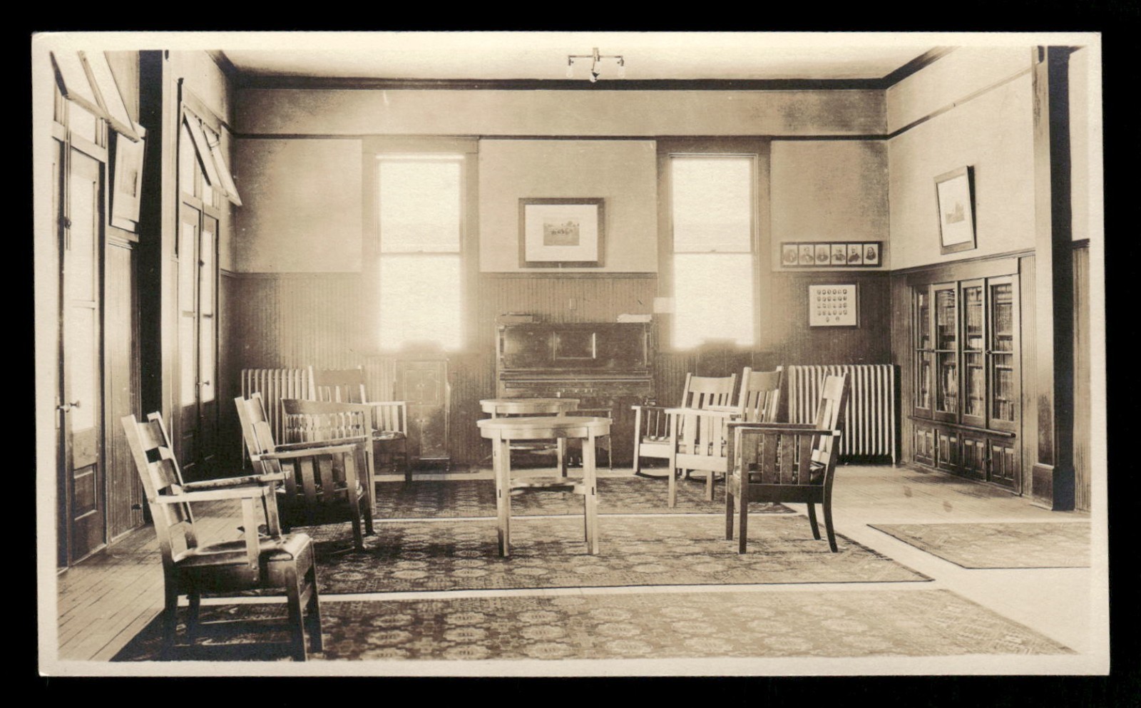 RPPC Postcard View Inside Unidentified Meeting Room c1910