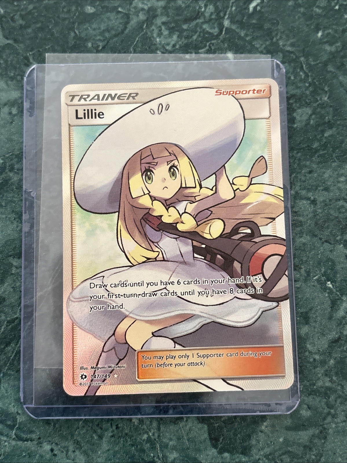 Lillie Full Art Holo Card 147/149 SM Base Set 2017 Ultra Rare