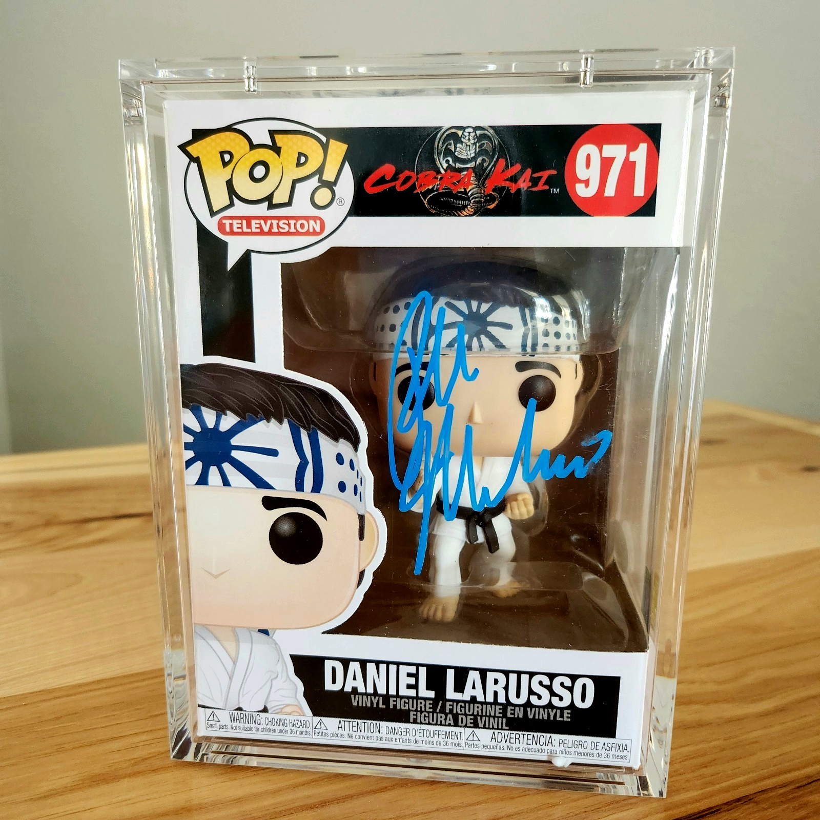 ⭐SALE⭐ COBRA KAI FUNKO: Ralph Macchio signed Daniel LaRusso #971 DARK PARLOR-JSA