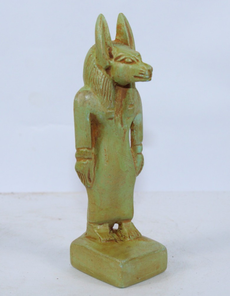 Unique Pharaoh Ancient Egyptian Civilization For Anubis Horus Son Stone Statue