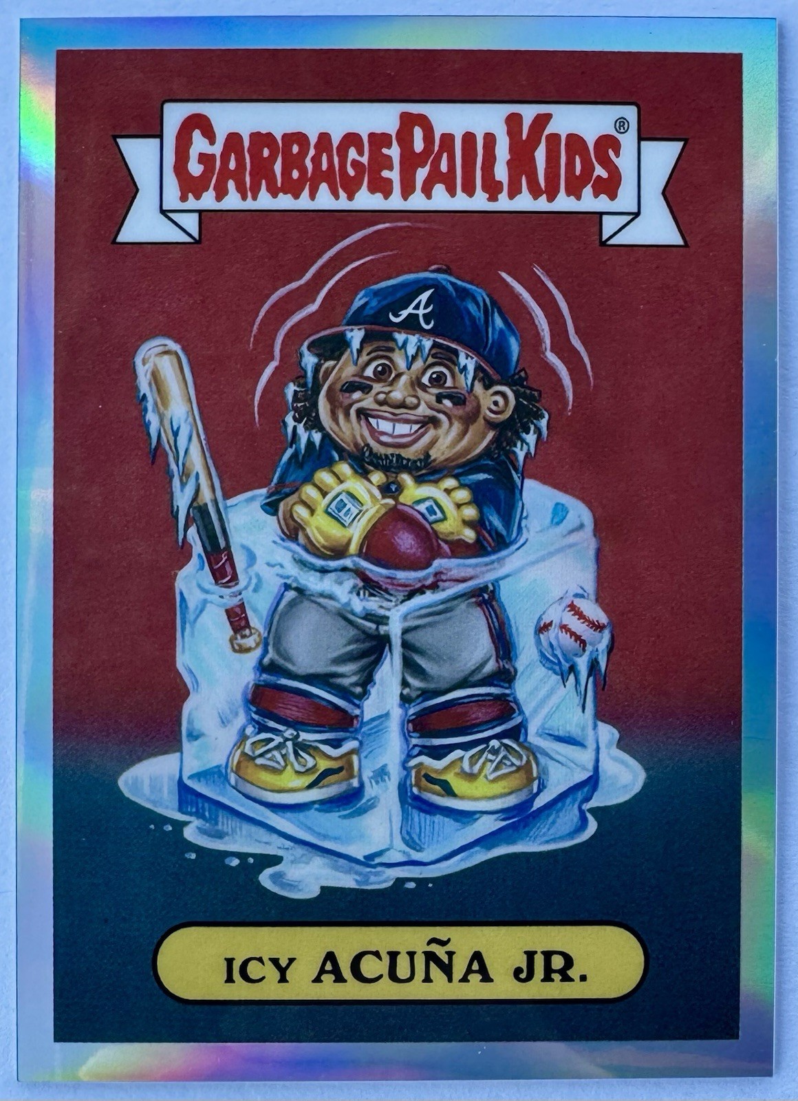 2025 Topps Bowman Chrome Garbage Pail Kids Icy Acuña Jr. #BGP-4