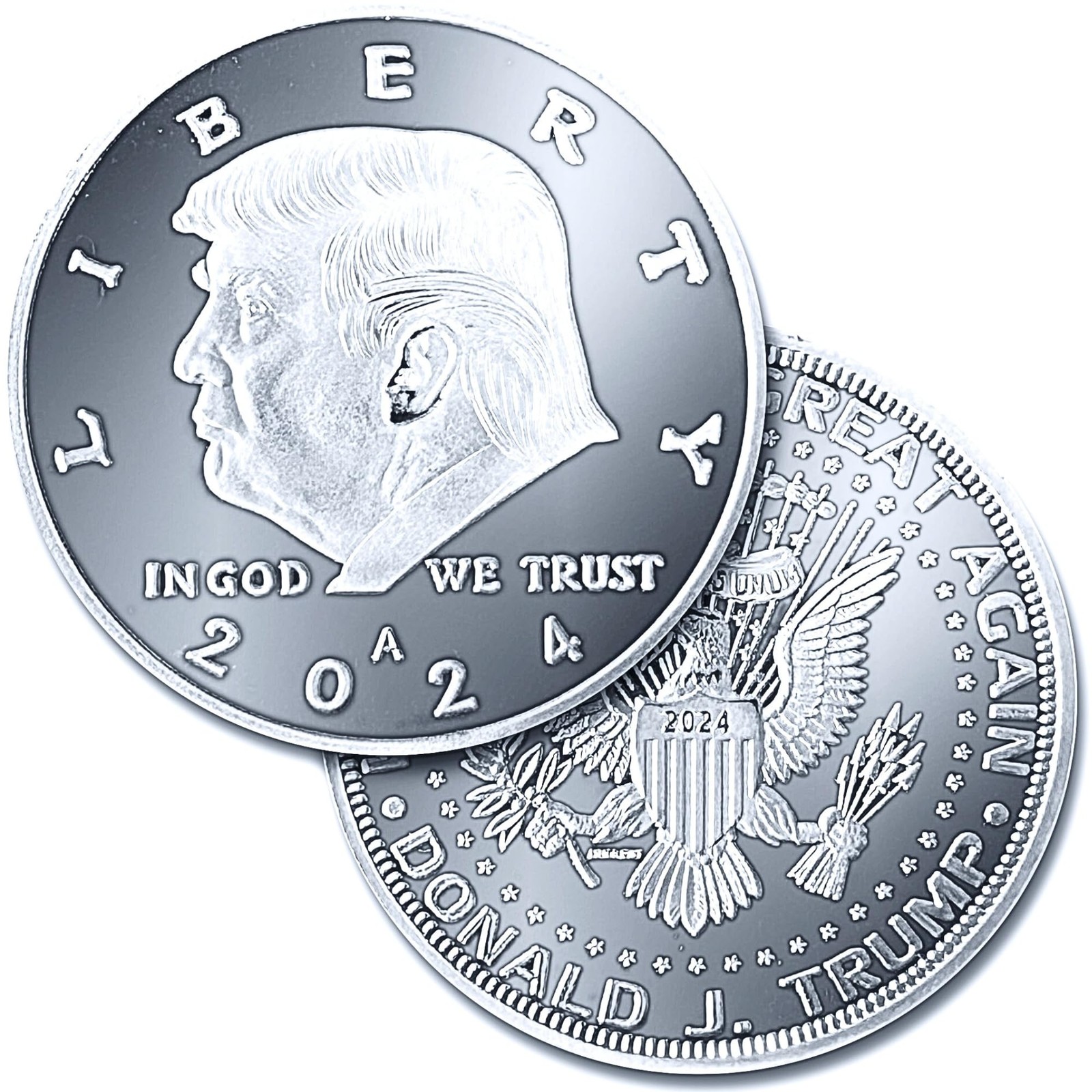 Aizics Mint Donald Trump Silver Coin 2024 with Certificate 38Mm X 2Mm, Aizics Mint Donald Trump Silver Coin 2024 with Certificate 38Mm X 2Mm,