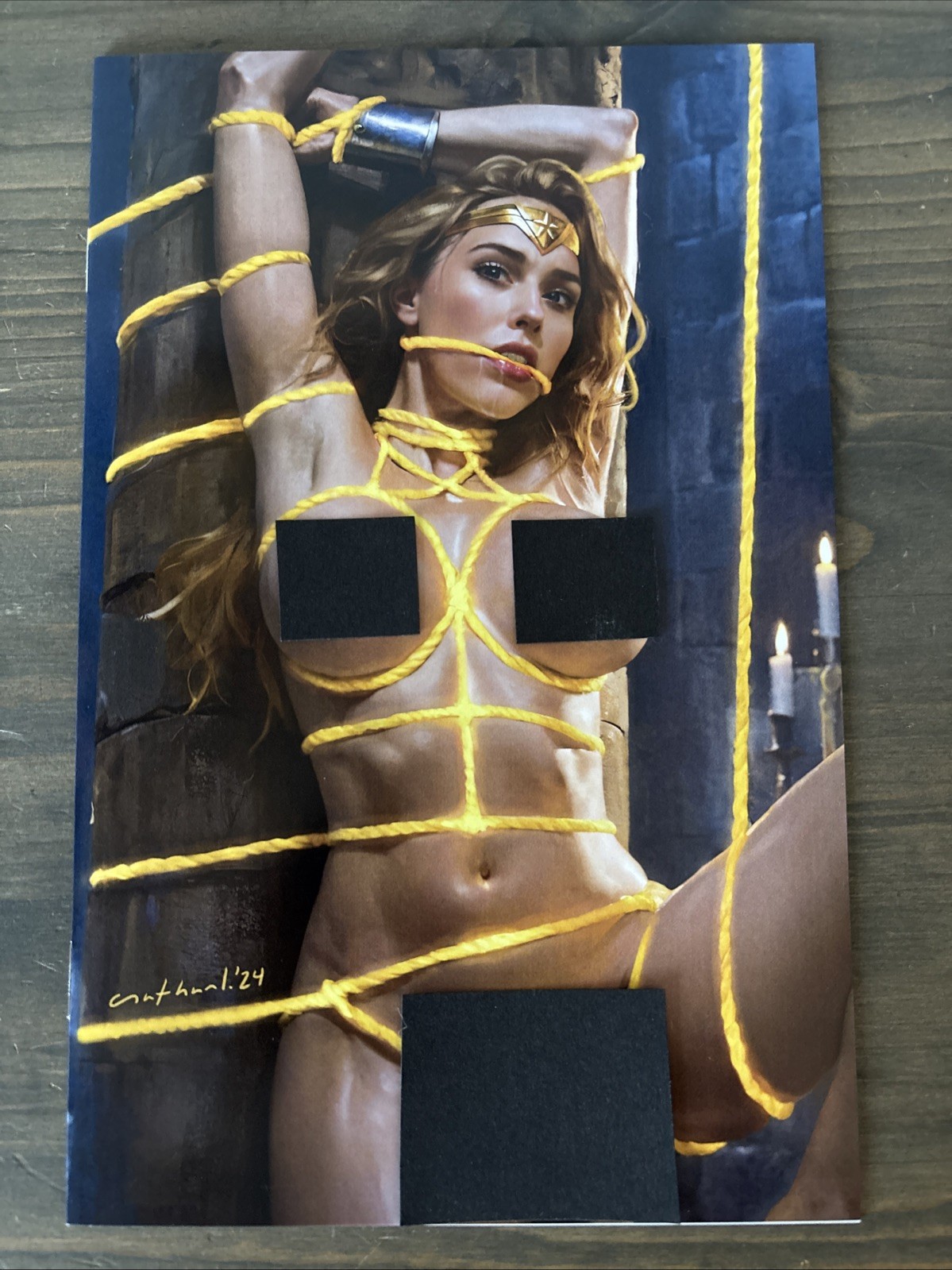 Waifu Chronicles 1 Lasso Wonder Woman Cosplay (NUDE) NM+ MUST SEE ART