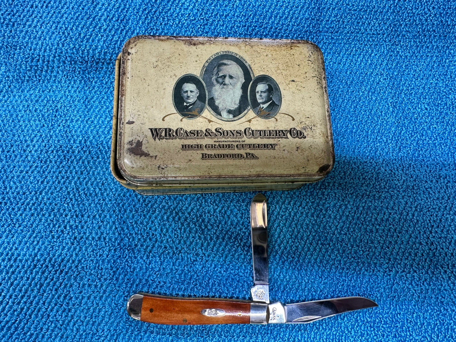 CASE XX USA 2017  BONE MINI TRAPPER KNIFE 6207 SS CASE EMPLOYEE 