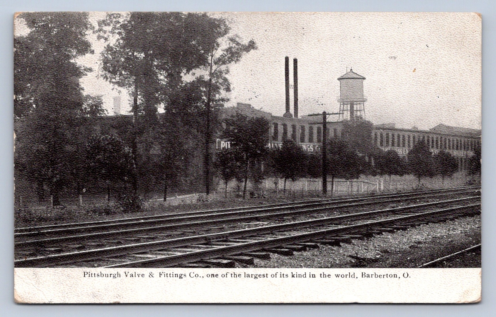K9/ Barberton Ohio Postcard c1910 Pittsburgh Valve Fittings Factory 206