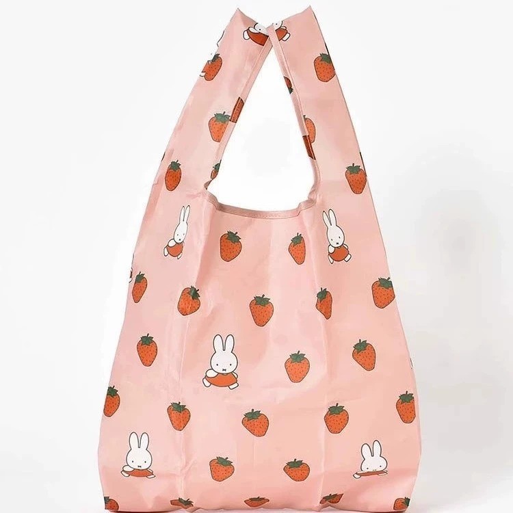 Miffy Rabbit Strawberry Reusable Shopping Bag Keychain Wallet Card Holder Gift