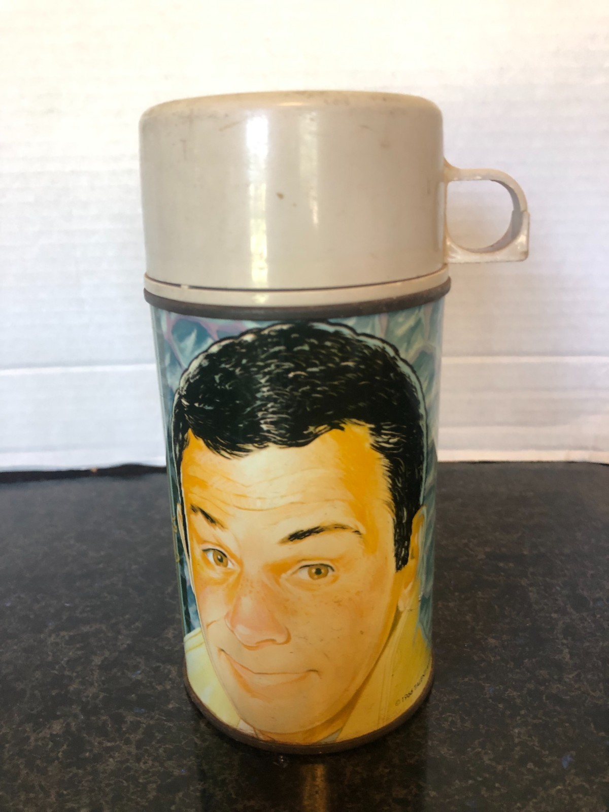 Vintage 1966 Don Adams Get Smart Metal Thermos Bottle w/ Cup No Lunchbox