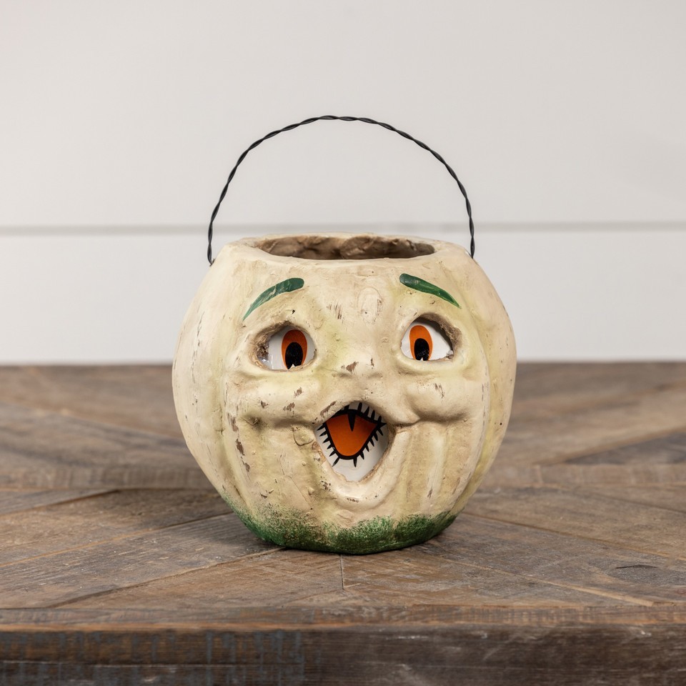 Ragon House White Jack O Lantern Bucket Lantern Choir Boy Retro Halloween 5\