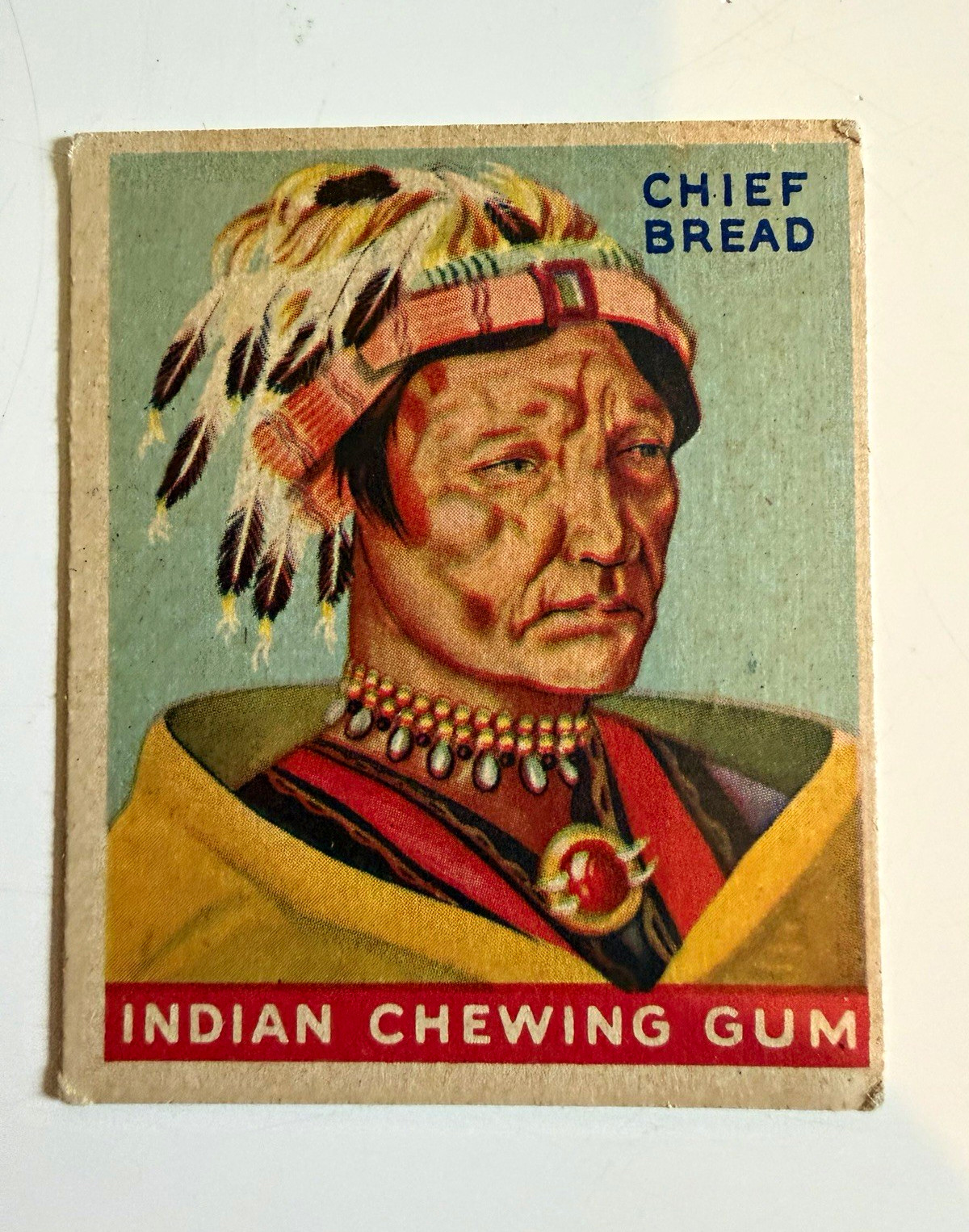 1947 Goudey Gum Co. Indian Chewing Gum #68 Chief Bread Non-Sport Card THIS IS 47