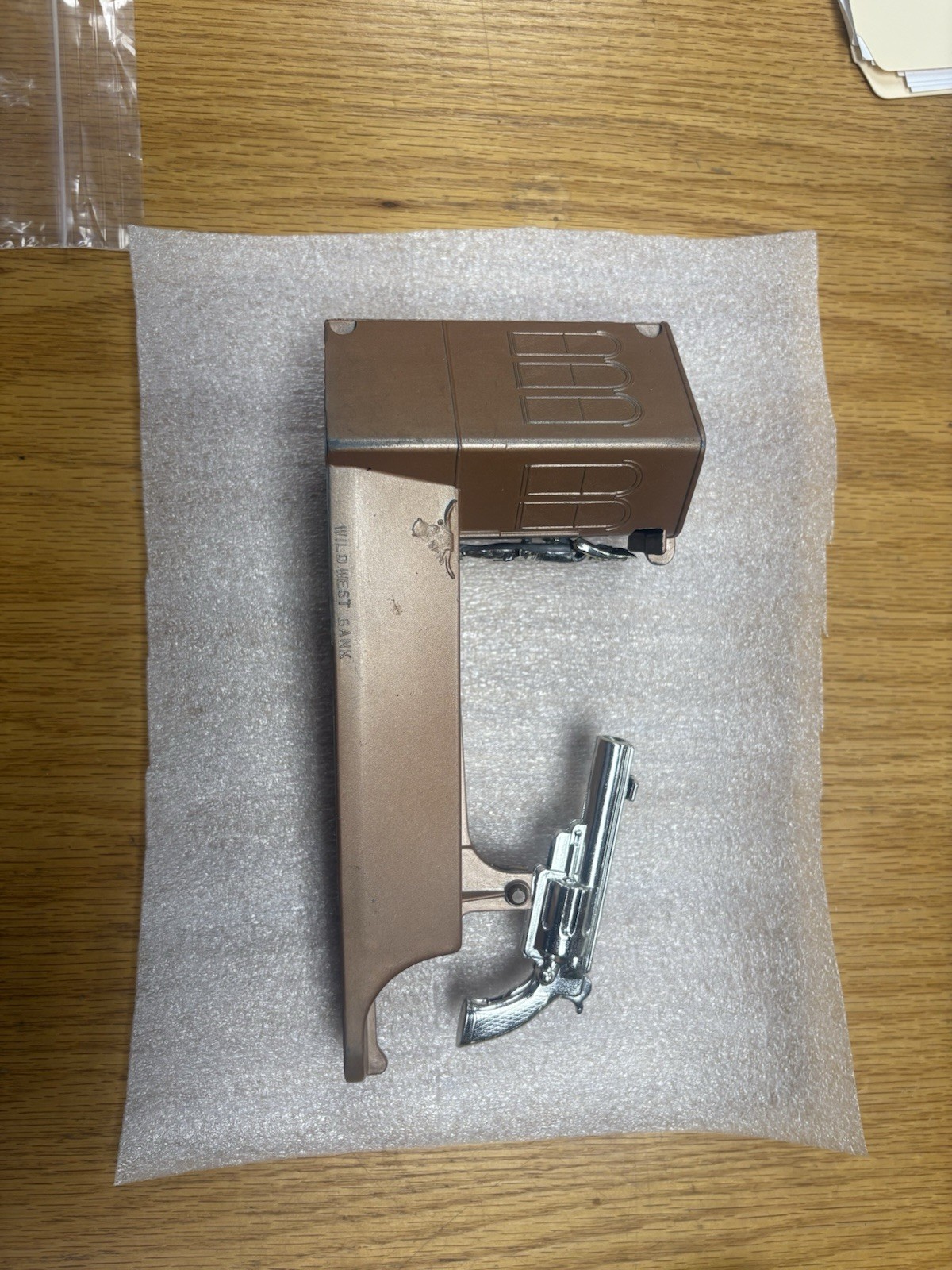 1960s Astro Wild West Penny Shooter Bank Coin Bank with Key Very Good Condition