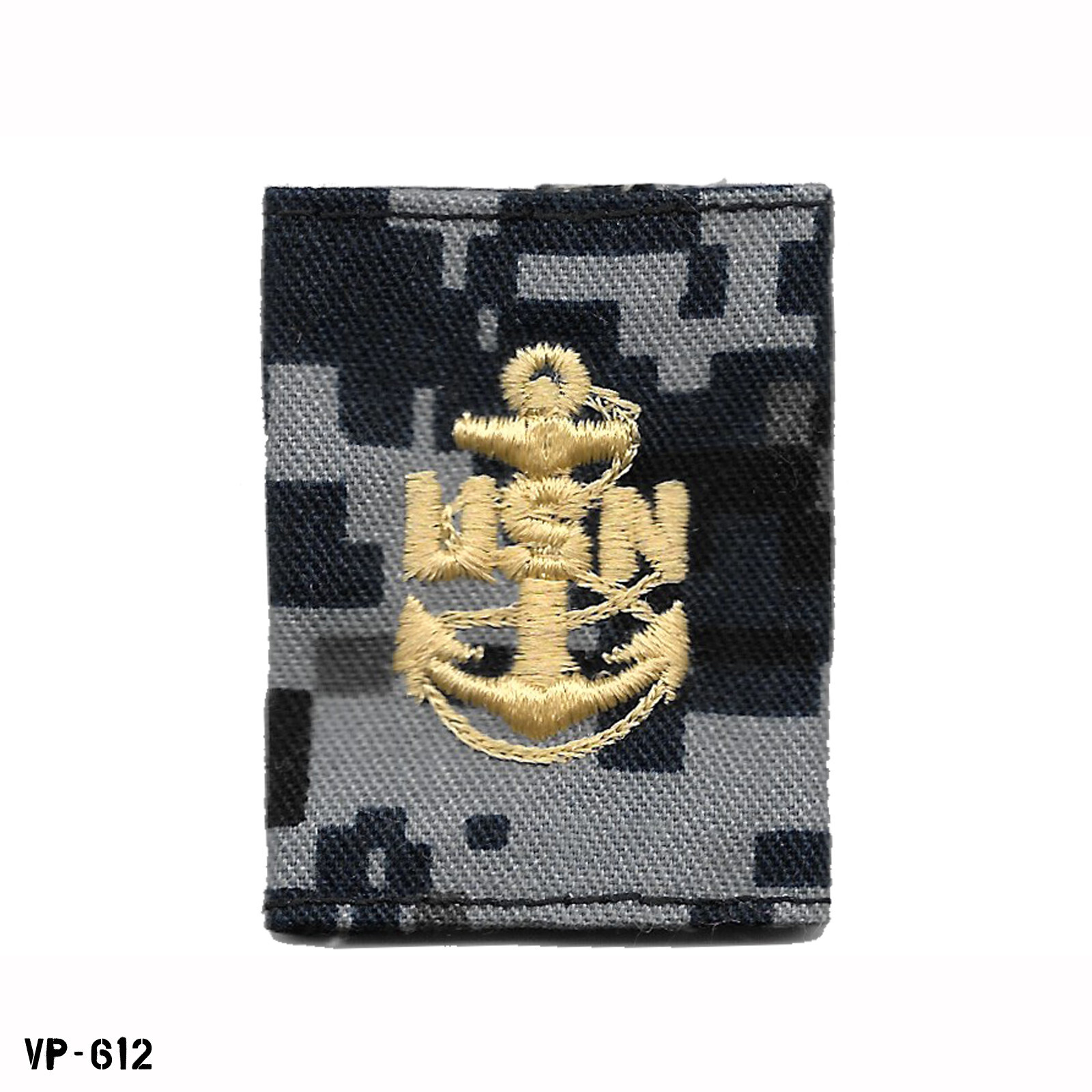USN BDG NWU Blue Digital Chief Petty Officer CPO E-7 Parka Tab NOS Vanguard USA