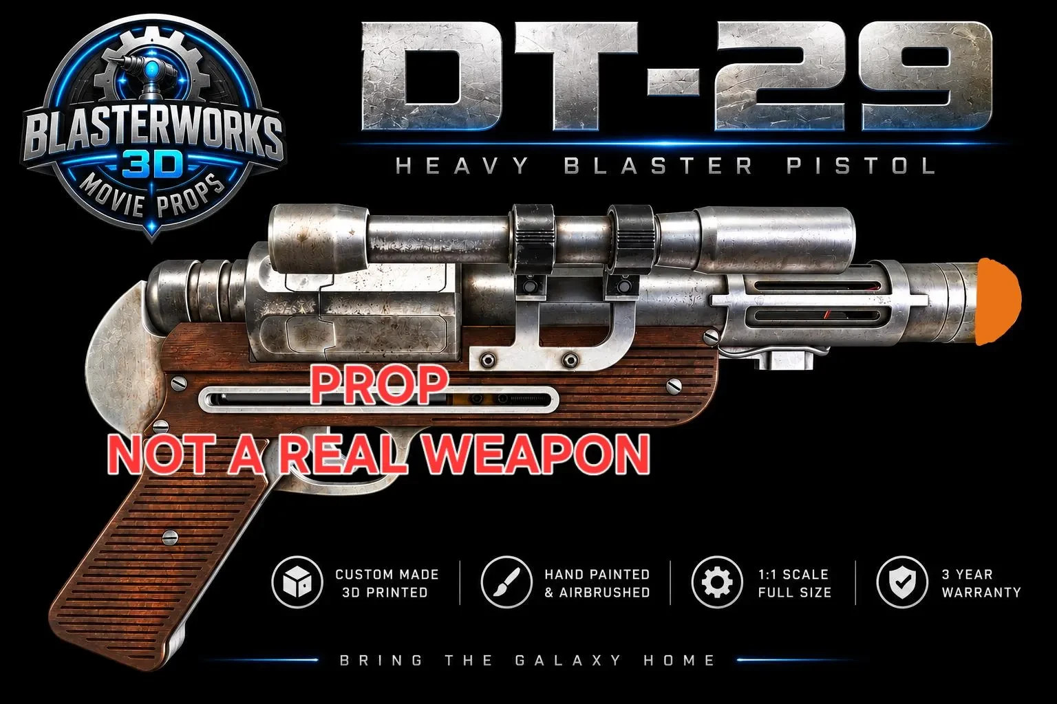 Star Wars Director Krennic DT-29 Blaster 3D Printed/Custom Painted & Weathered