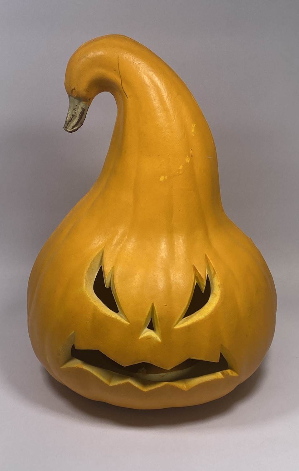 Vintage 1990s Goofy Gourd Foam Jack O Lantern Light Up Pumpkin Halloween Decor